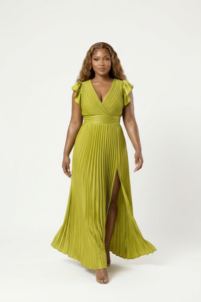 Long Pleated Dress