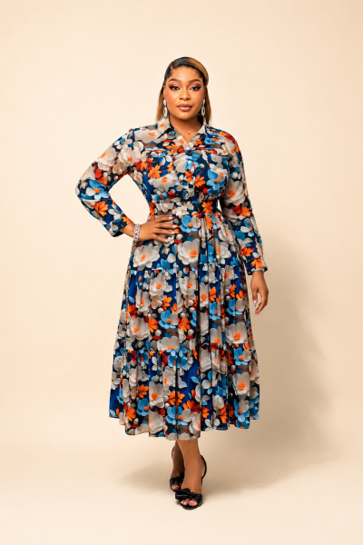 Floral Shirt Dress