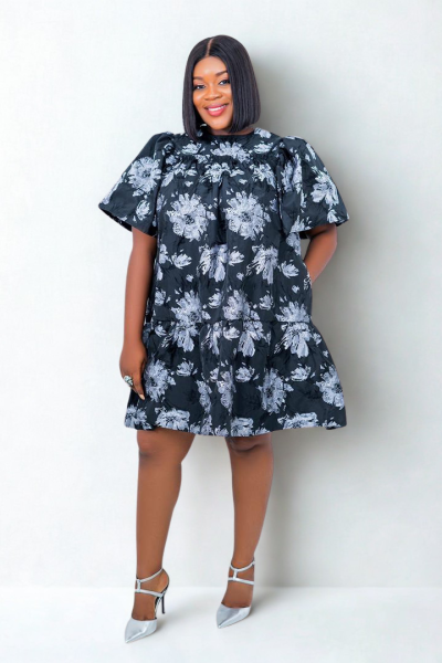 Loose Textured Short Dress