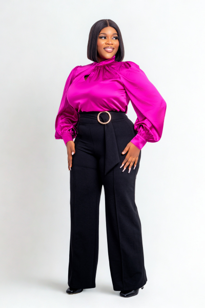 Wide Pant With Buckle