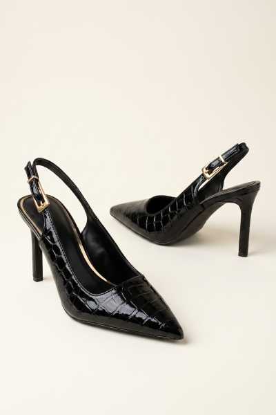 High Sling Back Shoe With Pointed Pump