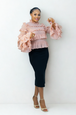 Top With Ruffles All Over