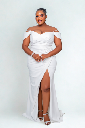 Long Cold Shoulder Dress