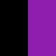 Midi Dress With Puff Sleeves - Black&Purple