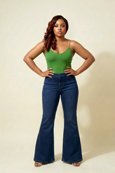 Mid Rice Boot Cut Jeans