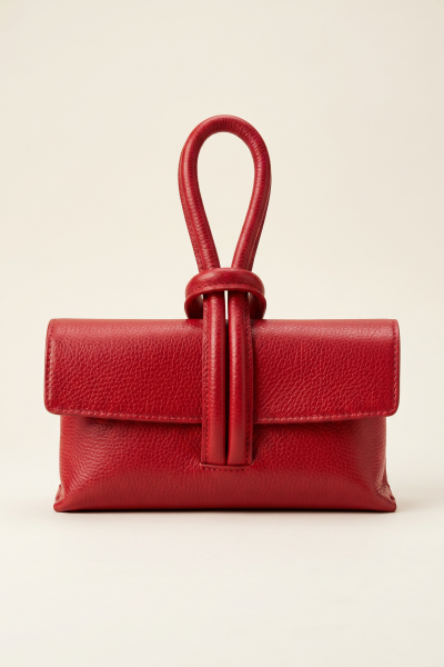 Leather Purse With Knotted Handle