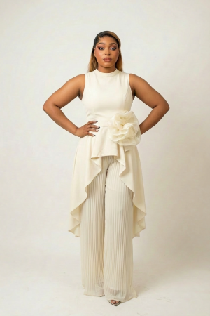 2 Piece Hi-Lo Top And Pant