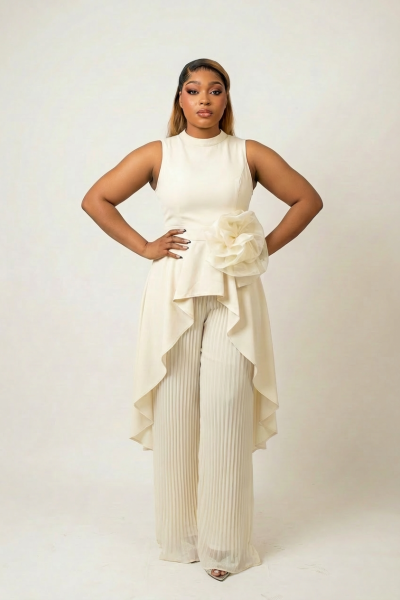 2 Piece Hi-Lo Top And Pant