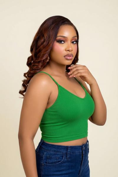 Ribbed V Neck Crop Camisole