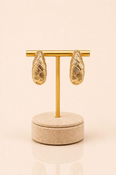 Braided Gold Hoop Earrings