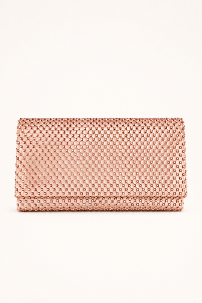 Fold Over Purse With Crystal Panel