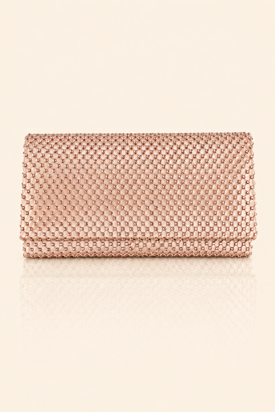 Fold Over Purse With Crystal Panel