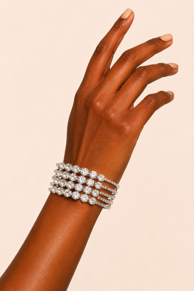 Crystal Multi-Row Statement Bangle