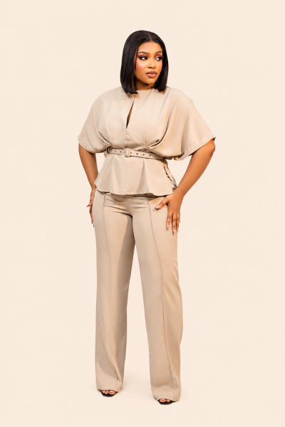2 Piece Drapping Top And Pant