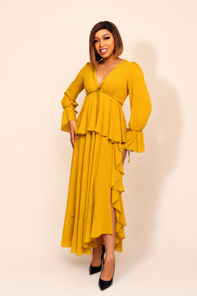 Strub Chiffon Ruffled Dress