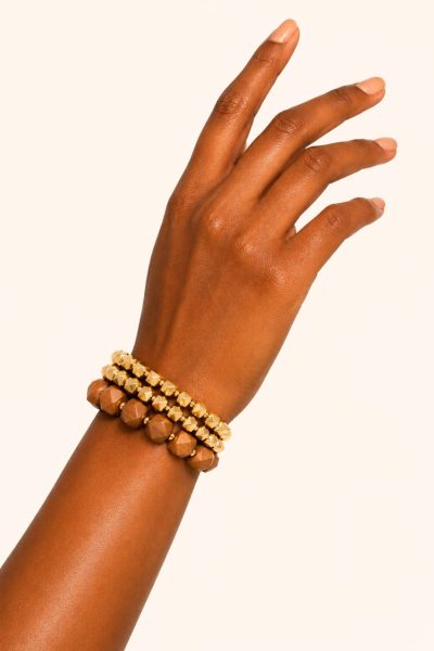 Geometric Beaded Stretch Bracelet Set