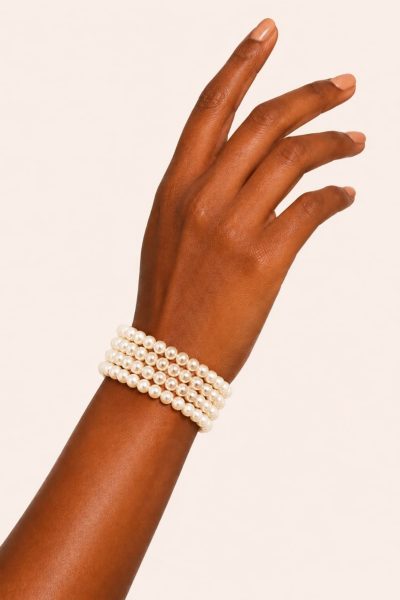 Multi-Row Pearl Wrap Bangle