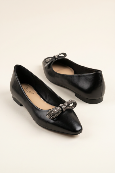 Flat With Embellished Bow