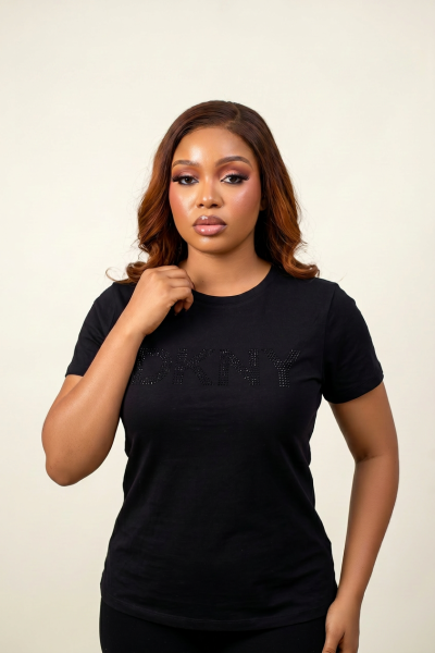 T-Shirt With Black Stones