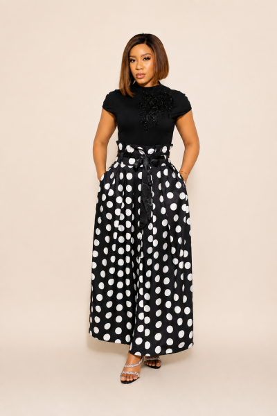 Polka Dots Long Skirt