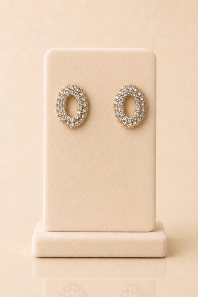 Oval Radiance Stud Earrings.