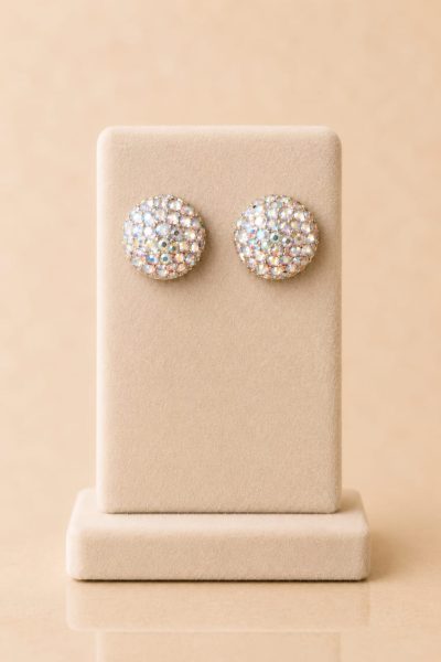 Large Crystal Ball Earrings