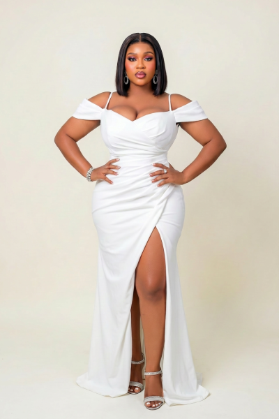 Cold Shoulder Evening Dress