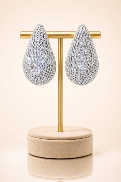 Teardrop Statement Stud Earrings